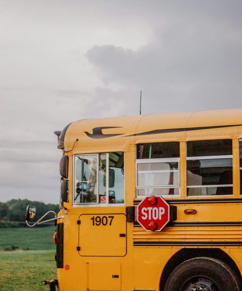 School bus on the road